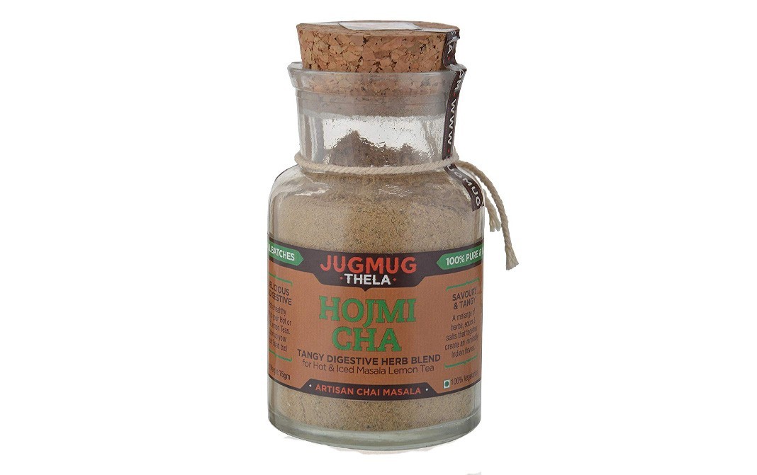Jugmug Thela Hojmi Cha Tangy Digestive Herb Blend Artisan Chai Masala   Bottle  75 grams